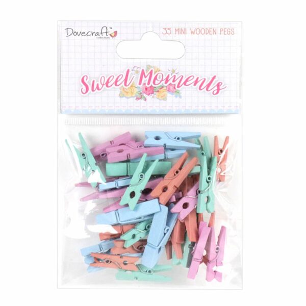 dovecraft sweet moments mini pegs 35pcs dcwdn062