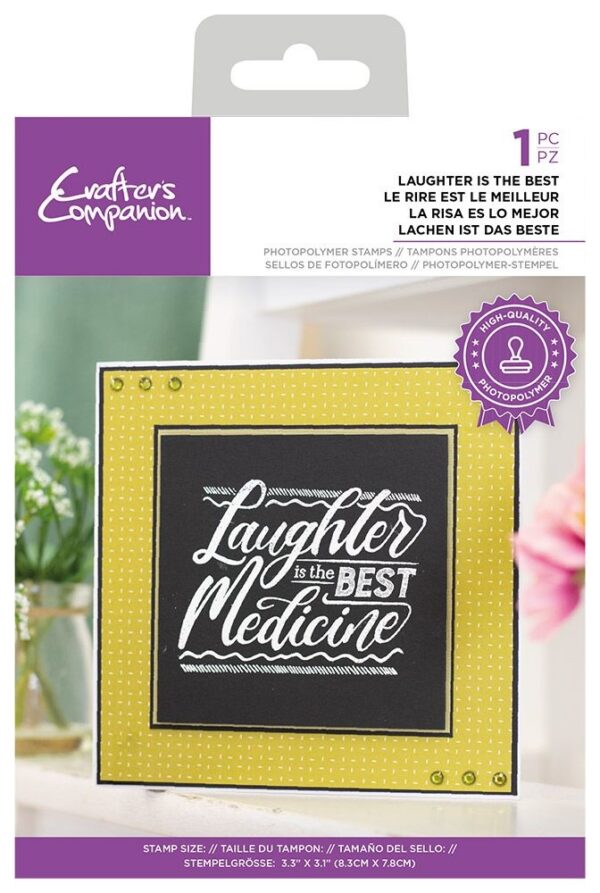 CC STP LITB crafters companion laughter is the best medicine clear stamp