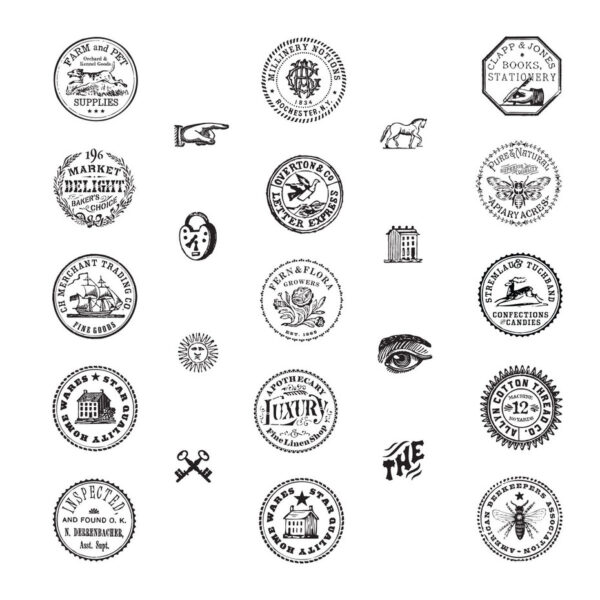 STP 091 spellbinders circle label icons clear stamp 2