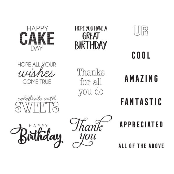 Spellbinders - "Complimentary Slider Greetings" - Clear Stamps - Bild 2