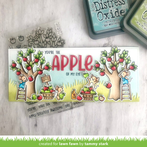 LF2930 lawn fawn apple solutely awesome clear stamps 2