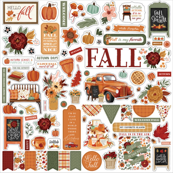 CBWF154016 carta bella welcome fall 12x12 inch collection kit 10