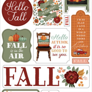 Carta Bella Chipboard Phrases - Welcome Fall