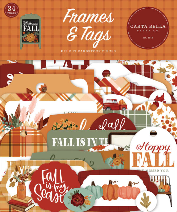 CBWF154025 carta bella welcome fall frames tags