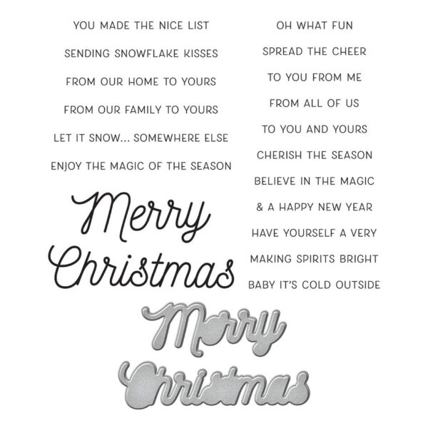 SDS 175 spellbinders many merry christmas sentiments clear stamps 2