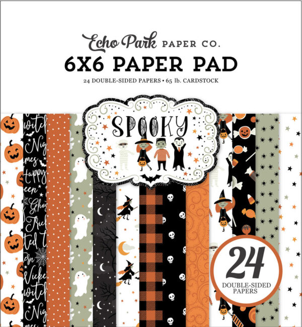 SPO284023 echo park spooky 6x6 inch paper pad