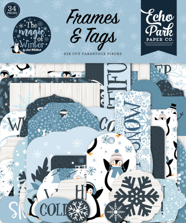 MOW291025 echo park the magic of winter frames tags