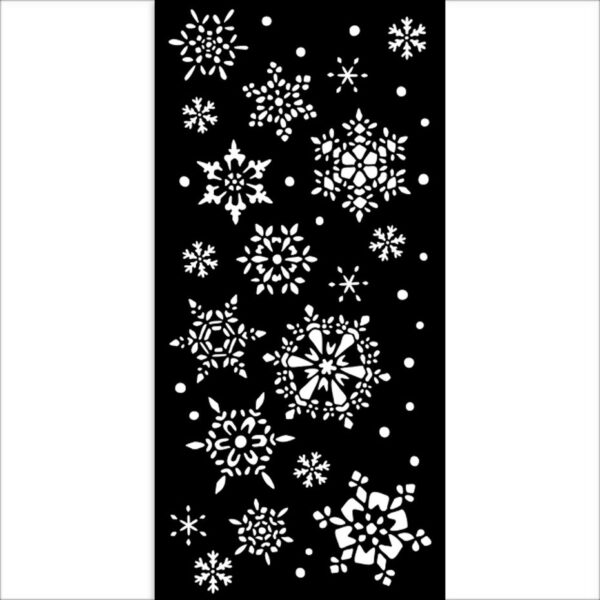 KSTDL71 stamperia thick stencil 12x25cm christmas snowflakes