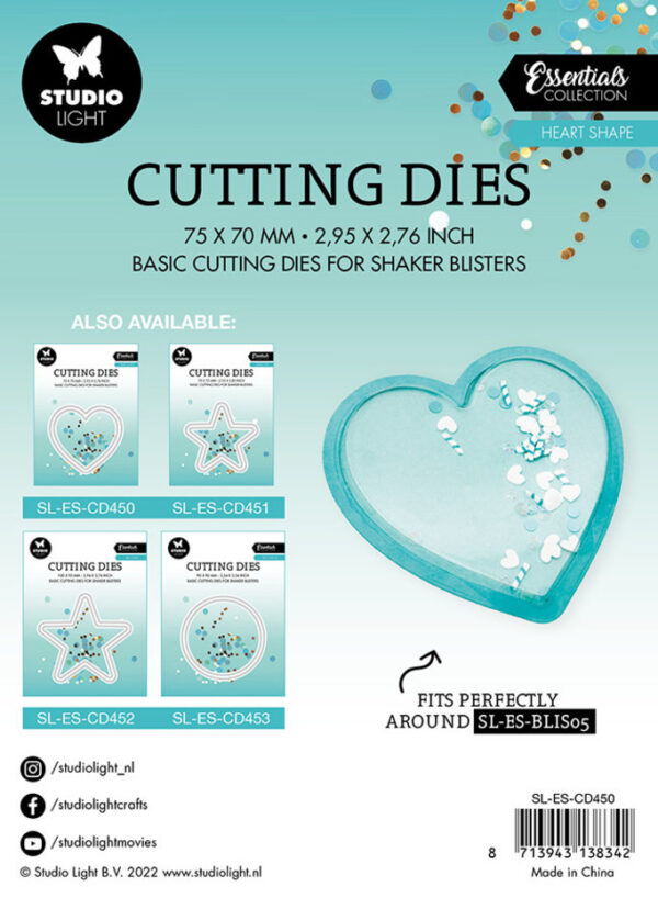 SL ES CD450 studio light heart shape essentials cutting dies 2