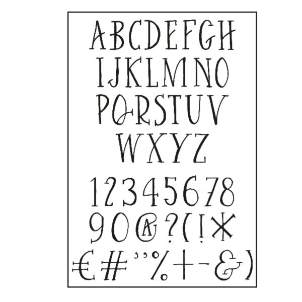 PF107008 paperfuel alphabet curve clear stamp a6 2