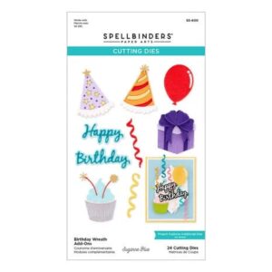 S5 600 spellbinders birthday wreath add ons etched dies