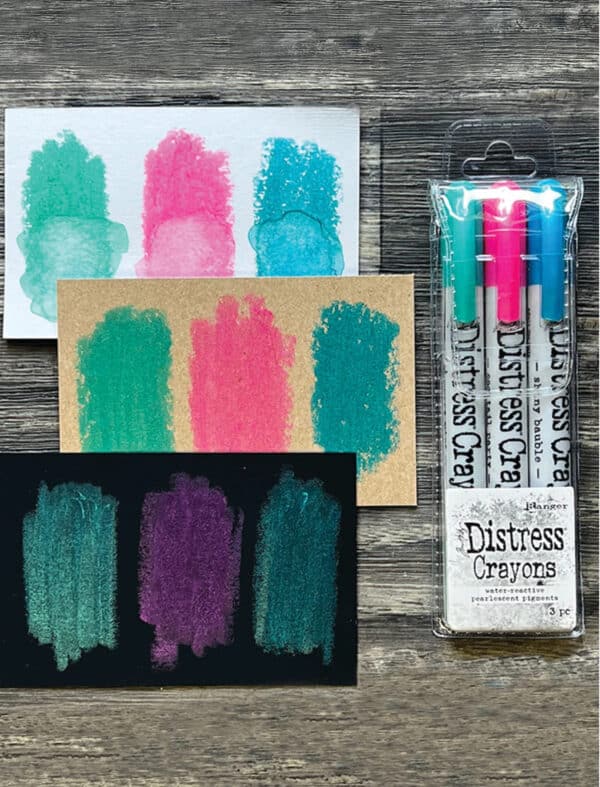 TSCK81180 ranger tim holtz distress pearl mica crayons holiday set 4 3pcs 2