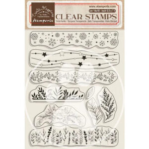 WTK176 stamperia create happiness christmas clear stamps borders