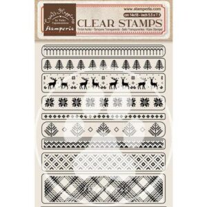 WTK177 stamperia create happiness christmas clear stamps borders