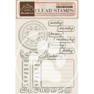 WTK179 stamperia create happiness christmas clear stamps weekly planner