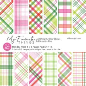 MFTEP 116 my favorite things holiday plaid 6x6 inch paper pad