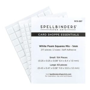 SCS 267 spellbinders self adhesive foam squares mix 1mm white 217pcs