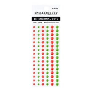 SCS 290 spellbinders dimensional red green enamel dots 96pcs