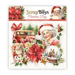 SB CHDA 12 scrapboys christmas day double sided die cut elements 43pcs