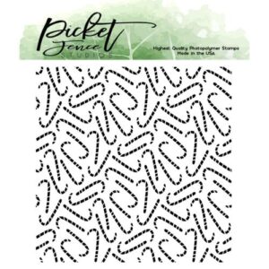 C 132 picket fence studios candy canes 4x4 inch clear stamps