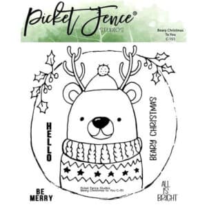 C 151 picket fence studios beary christmas to you clear stamps