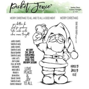 C 157 picket fence studios santa claus comes tonight clear stamps