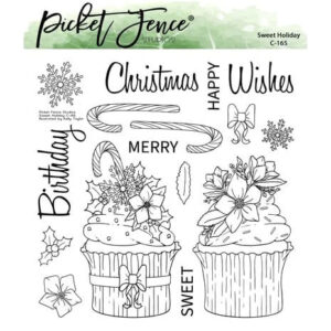 C 165 picket fence studios sweet holiday 6x6 inch clear stamps