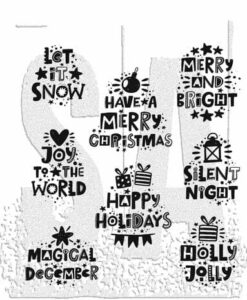 CMS496 stampers anonymous holiday whatnots tim holtz cling stamps