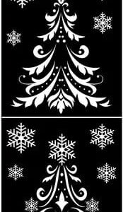 SC 319 picket fence studios fancy christmas tree blending 4x10 inch stencil 2 pc