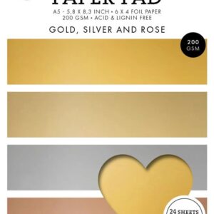 SL ES PP210 studio light foil paper pad a5 gold silver and rose