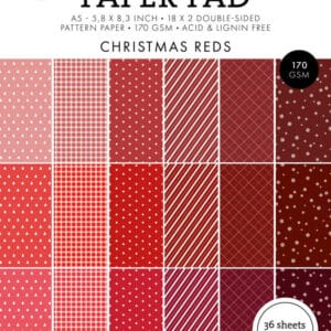 SL ES PPP207 studio light christmas reds a5 essentials pattern paper pad