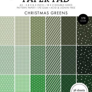 SL ES PPP208 studio light christmas greens a5 essentials pattern paper pad