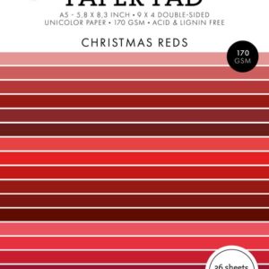 SL ES UPP205 studio light christmas reds a5 essentials unicolor paper pad