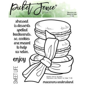 T 116 picket fence studios macarons are meant to help clear stamps