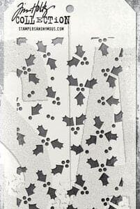 THS189 stampers anonymous tiny holly tim holtz layering stencil