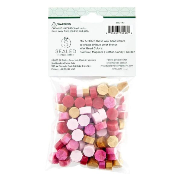 WS 116 spellbinders must have wax bead mix pink 100pcs 2