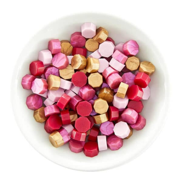 WS 116 spellbinders must have wax bead mix pink 100pcs 3