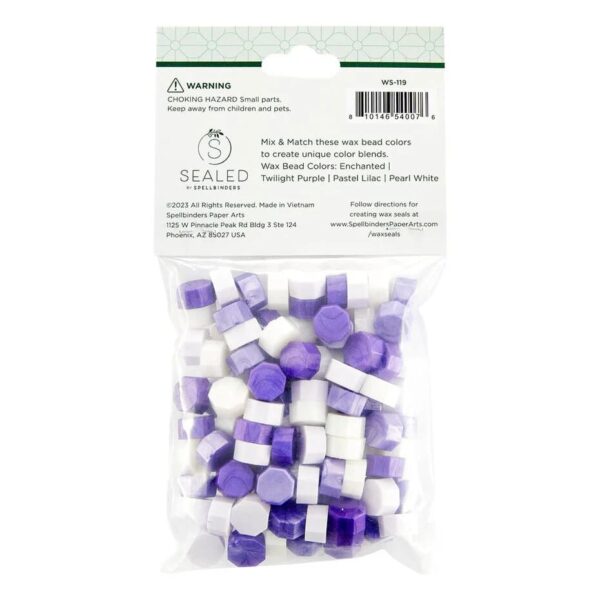 WS 119 spellbinders must have wax bead mix purple 100pcs 2