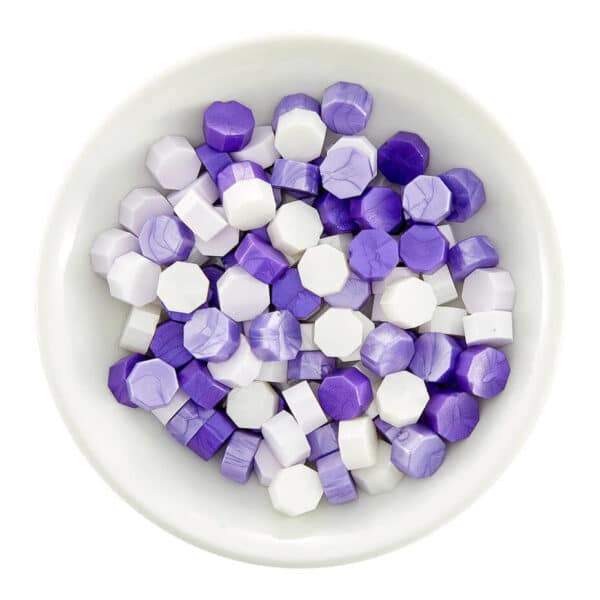 WS 119 spellbinders must have wax bead mix purple 100pcs 3