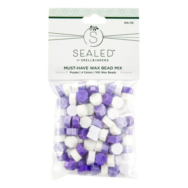 WS 119 spellbinders must have wax bead mix purple 100pcs