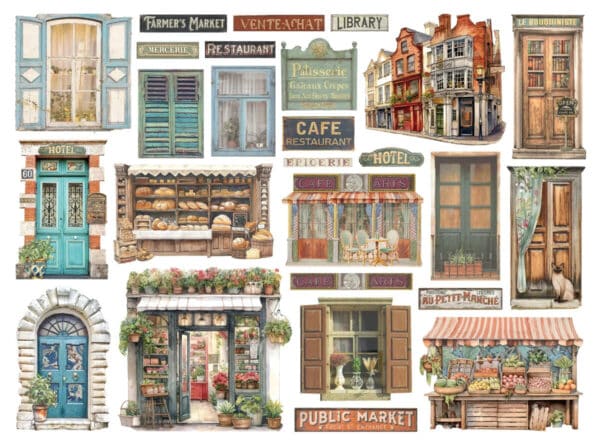 Stamperia Art of Travelling Die Cuts (26st) - Bild 2