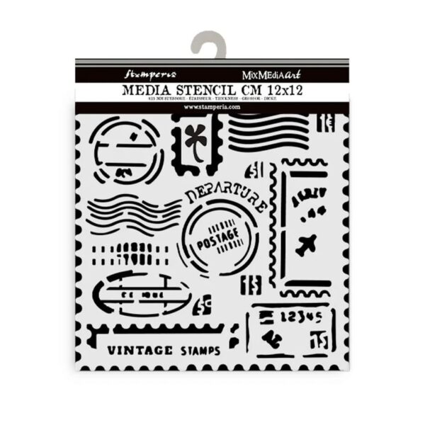 Stamperia Art of Travelling Thick Stencil 12x12cm Stamps