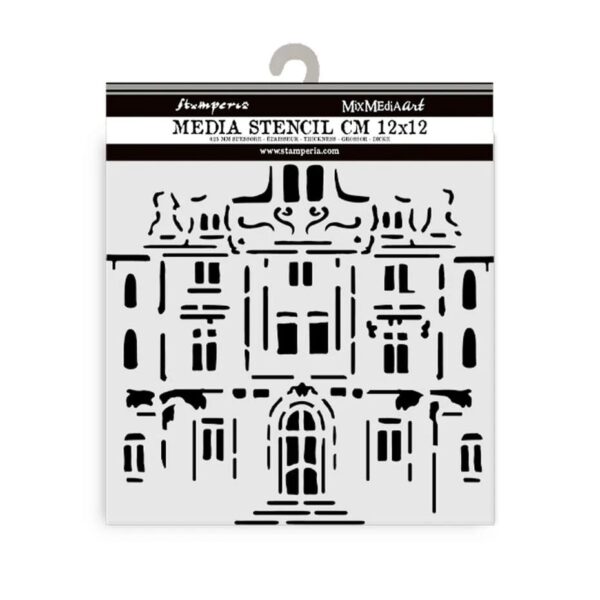 Stamperia Art of Travelling Thick Stencil 12x12cm Palace