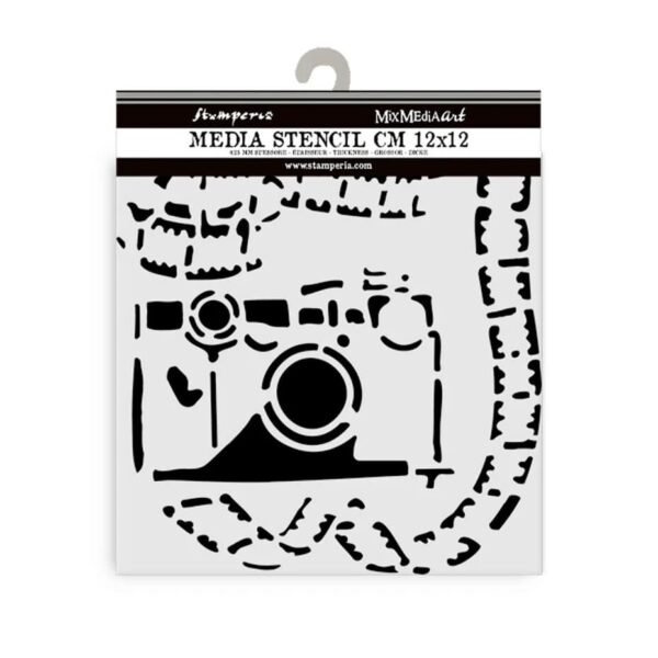 Stamperia Art of Travelling Thick Stencil 12x12cm Photography