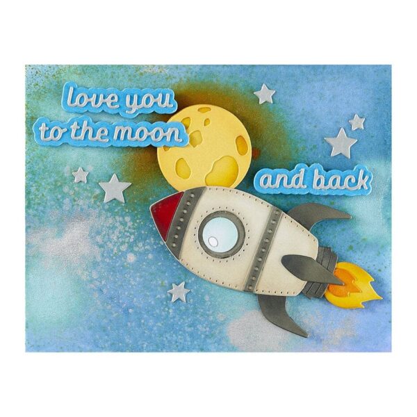 Spellbinders Space Greetings Etched Dies - Bild 3