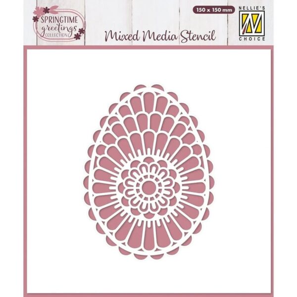 Nellies Choice Mixed Media Stencil Scandinavian Egg