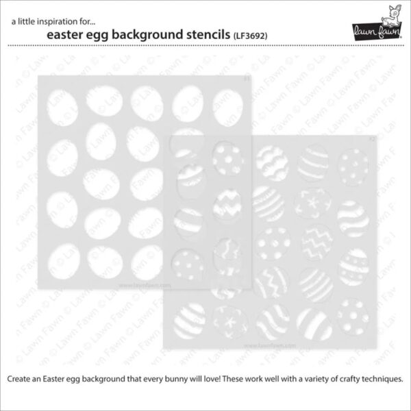 Easter Egg Background Lawn Clippings Coloring Stencils - Bild 2