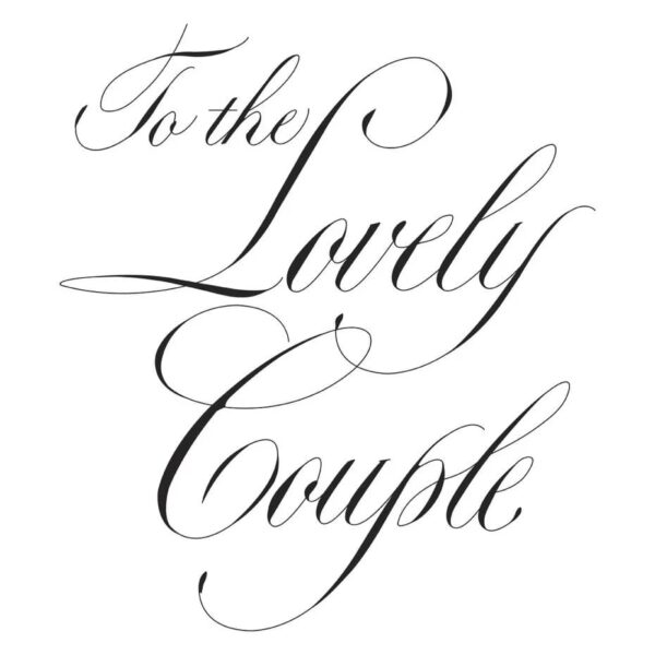 Spellbinders Copperplate To the Lovely Couple Press Plate - Bild 2