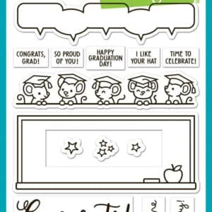 Lawn Fawn Clear Stamps Simply Celebrate Graduation