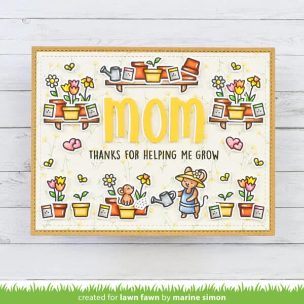 Lawn Fawn Clear Stamps Garden Mouse - Bild 3
